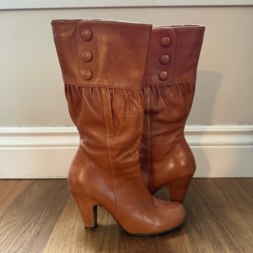 Chie Mihara Spanish Leather Boots - Tan/Cuero - Size 36 (Fits US 5.5/6) - Picture 2 of 12